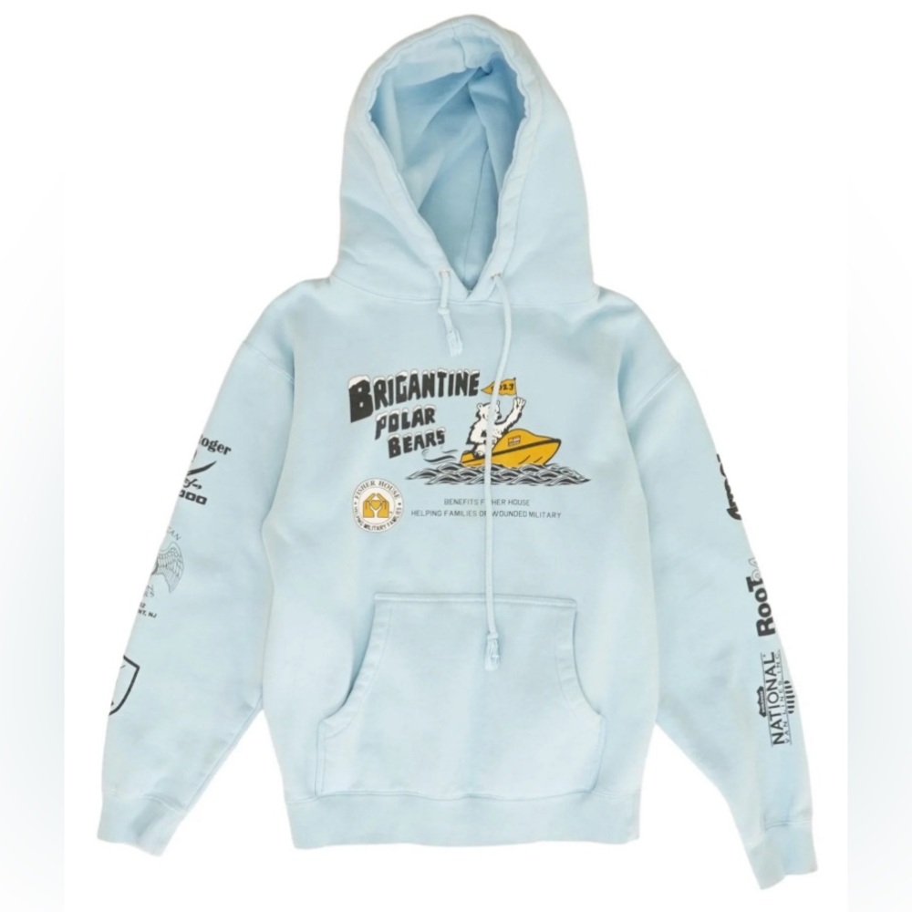 Fisher House Veteran Support Brigantine Polar Bears Jet-Ski Graphic Print Hoodie